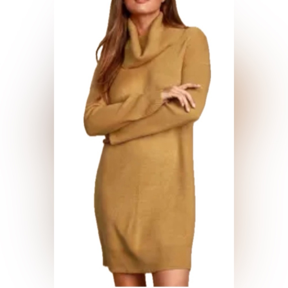 Lulus Tea Reader Camel Sweater Dress-Small, NWT